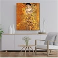 thumbnail image 4 of HFDF The Lady Gold by Gustav Klimt. The World Classic Art Reproductions, Giclee Canvas Prts Wall Art for Home Decor, 12x18inch Framed, 4 of 6