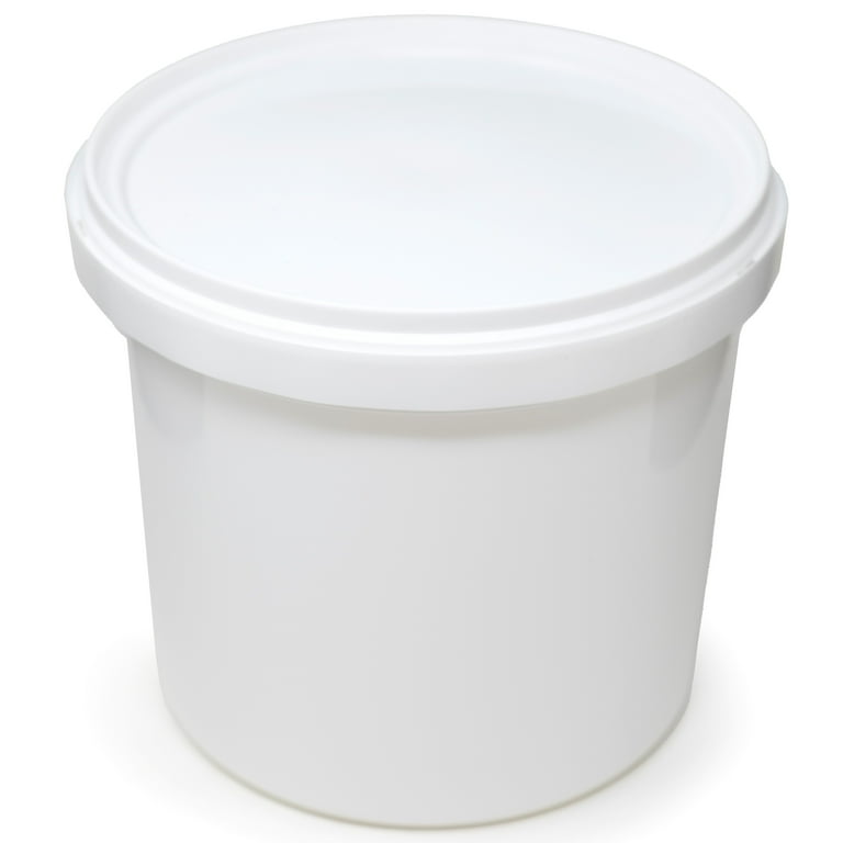 Berry Plastics Venture Round Low Profile Deli Tub White, 85 oz