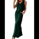 thumbnail image 3 of Conjunto de Dos Piezas para Mujer, 2025, Sin Mangas, con Botones, Informal, con Bolsillo y Pantalones Anchos. Verde XL, 3 of 7