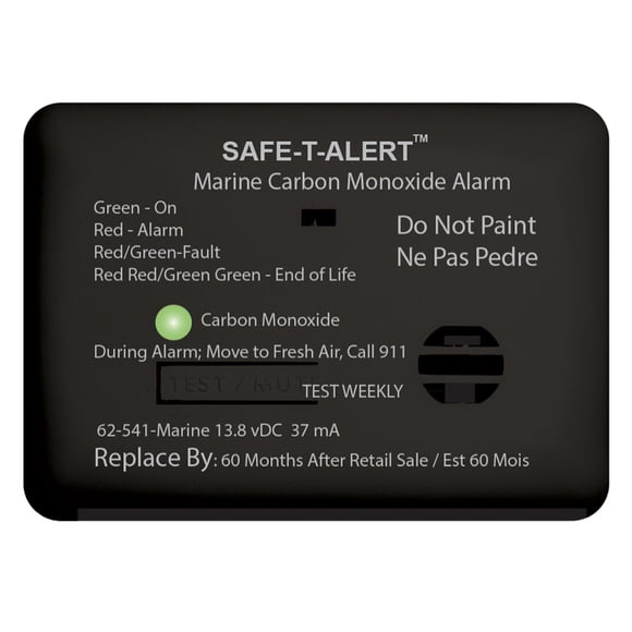 Alarma de monóxido de carbono Safe-T-Alert 62 Series 12V - Negro