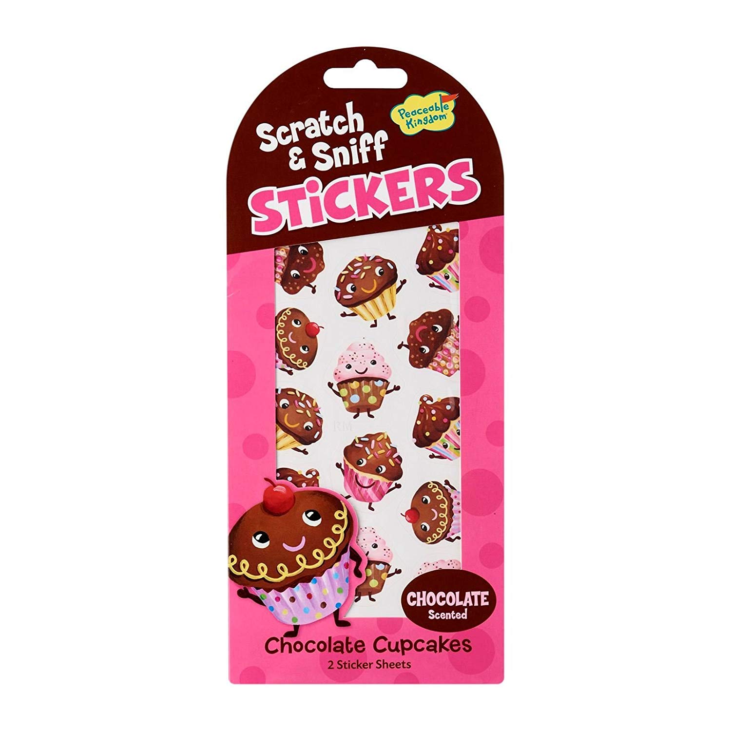 Scratch and Sniff Chocolate Cupcake Scented Sticker Pack, STICKER FUN