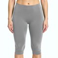 thumbnail image 2 of LoTiSee Women High Waist Knee Length Stretch Capri Leggings, Premium Cotton Skin-friendly Comfortable Casual Cropped Long Tights For Daily Sports, 2 of 5