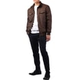 thumbnail image 2 of Ma Croix Mens Classic Motorcycle Winter Biker PU Leather Jacket S-XL, 2 of 6