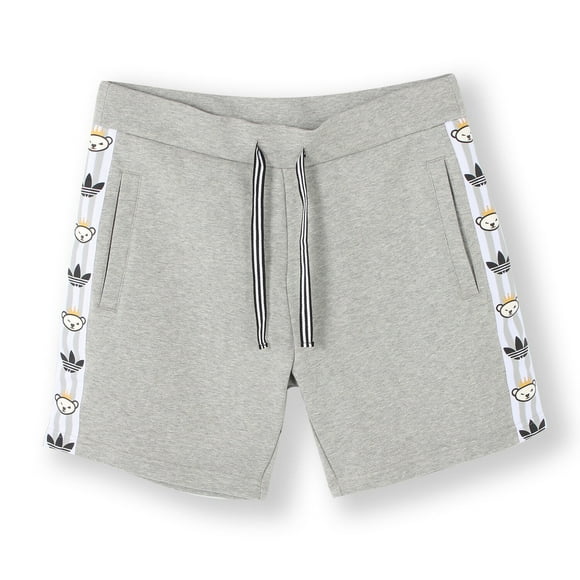 ADIDAS S24522 Nigo 25 LOGO Mid-Grey Heather SPORT Drawstring SHORTS ( L )