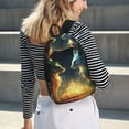 thumbnail image 5 of Bingfone Firefly Forest Fox Print Canvas College Laptop Backpack, Large Capacity Lightweight College Bookbag Casual Daypack-Small, 5 of 5