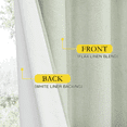 thumbnail image 3 of NICETOWN Sage Green Total Blackout Linen Curtains for Living Room, Thermal Insulated Room Darkening Back Tab & Rod Pocket Drapes Energy Saving Farmhouse Curtains, 42"x84", 2 Panels, 3 of 7