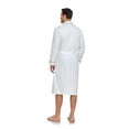 thumbnail image 6 of ANLIQI Mens 100% Cotton Robes Lightweight Long Sleeve Bathrobe Soft Knit Spa Robe with Pockets (White, XL), 6 of 7