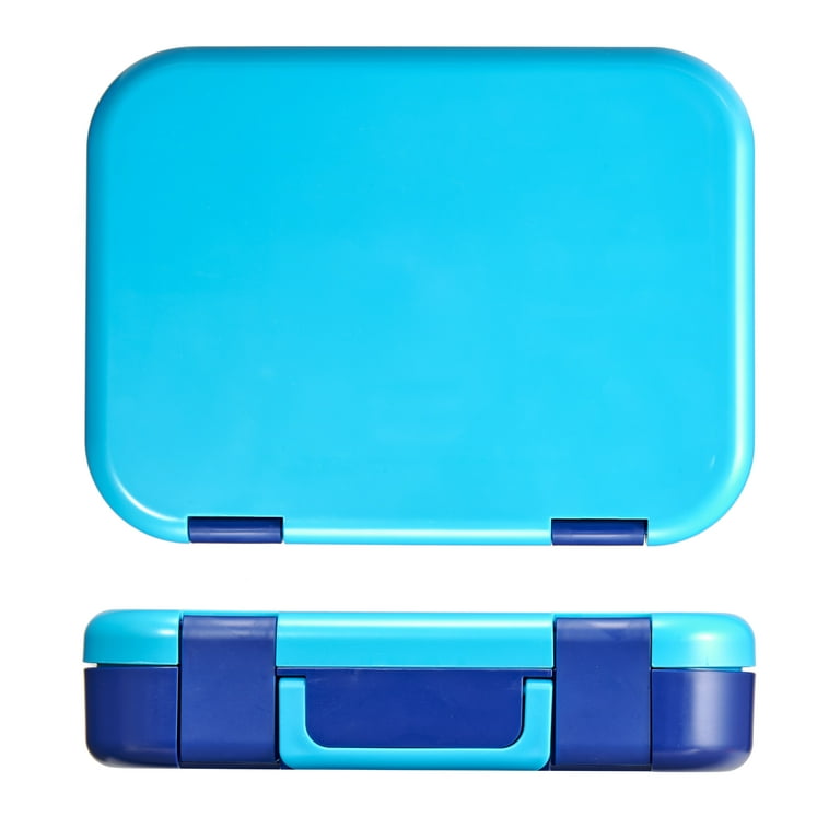  FOOYOO Plastic Bento Lunch Boxes for Kids - Big Kids Lunch  Containers for School, Portable Silicone Toddler Lunch Box, Travel To-Go Food  Container 4 Compartments Meal Prep Removable Divider(Blue): Home 