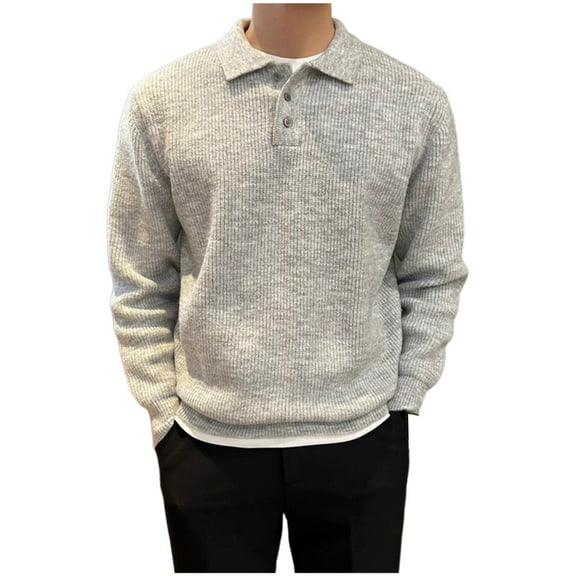 Men's Winter Warm Knit Pullover Sweater Coat Collar Casual Loose Fit Outwear For Fall And Cold Weather Comfortable Soft Fabric Men Casual Dress Sweater Long Sleeve Hoodie Mens Long Hooded Sweatshirt