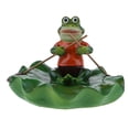 thumbnail image 2 of Floating Lotus Leaf and Rowing Frog Animal Ornament Garden Pond Decoration, 2 of 8
