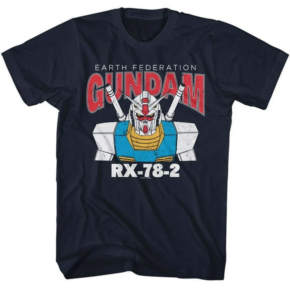 Gundam Rx 78 2 Model Navy Adult T-Shirt