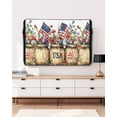 thumbnail image 5 of American Flag Outdoor TV Cover 40 to 43 Inch Weatherproof, Vintage Daisy Flower Farmhouse Sfyle 600D Oxford TV Covers with Waterproof Zipper, Outside Flat TV Screen Protector Size 40"W x 25"H x 4.5"D, 5 of 7
