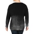 thumbnail image 2 of Vince Camuto Womens Plus Metallic Ribbed Trim Pullover Sweater, 2 of 2