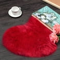 thumbnail image 5 of Mucky Cat Fluffy Heart Shaped Valentine's Day Area Rug & Door Mat , Machine Washable, Non Slip Carpet Mats for Bedroom, Living Room - Home Decor Rugs,Red,28"X32", 5 of 6