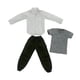 thumbnail image 2 of 3x 1/6 Escala Ropa Masculina Traje Pantalones Camisas Vestir Elegante Niños Regalos Ropa Blanco, 2 of 9
