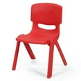 thumbnail image 3 of Yardi Yard 4-pack Kids Plastic Stackable Classroom Chairs-Red, Toddler Chair for Kids, 3 of 8