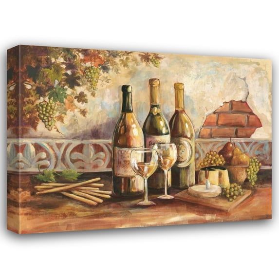 Gregory Gorham 36x28 Gallery Wrapped Canvas Wall Art Titled - Bountiful Wine I