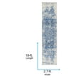 thumbnail image 4 of Livabliss Area Rugs for Living Room, 3x18 Harput Traditional Blue Runner Rug, Bedroom Dining Room Home Decor Stain Resistant Carpet (2'7" x 18' Runner), 4 of 9