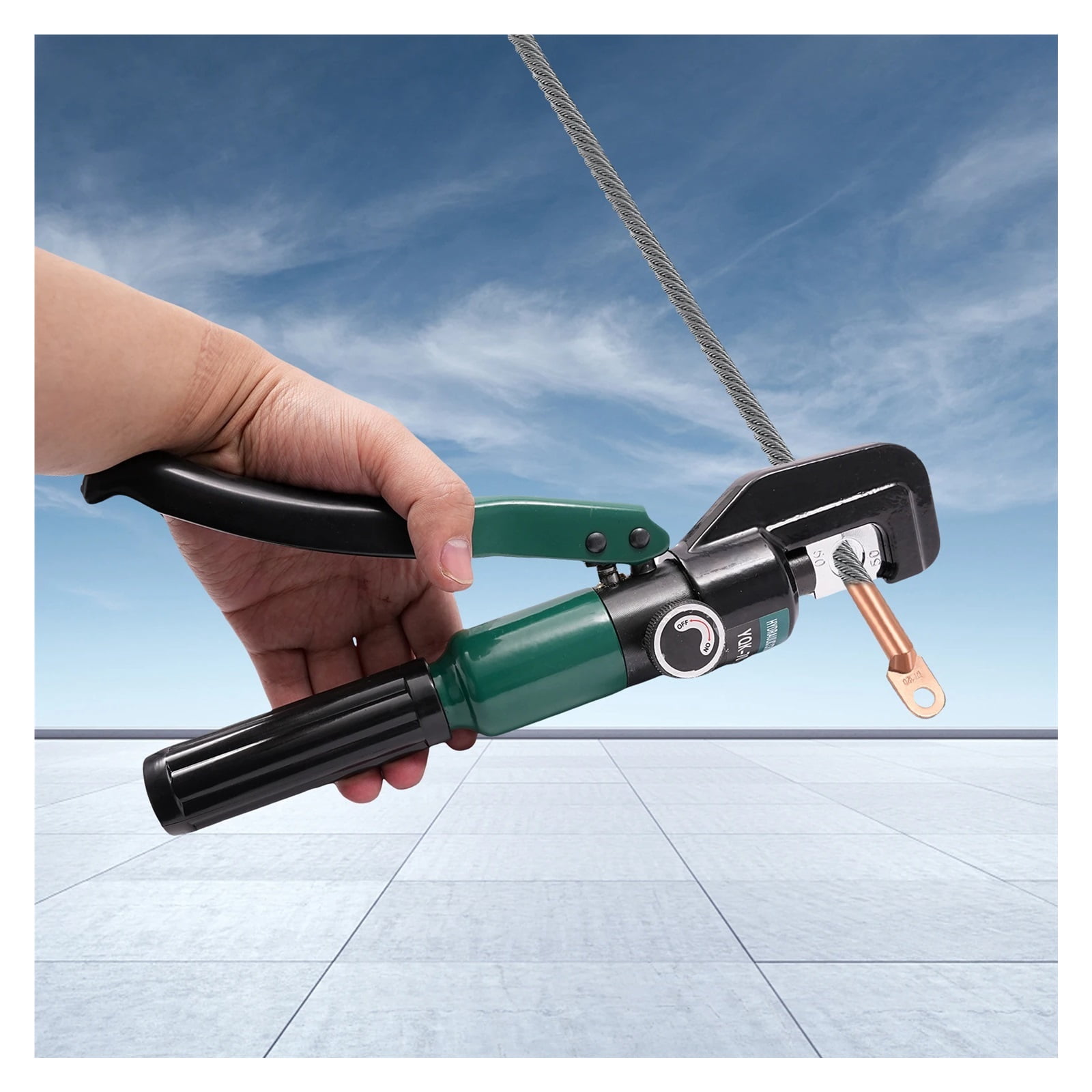 60KN Hand Operated Hydraulic Crimping Tool Hydraulic Crimper With 8 Pairs Of Dies For Aluminum Tubes, Plastic Tubes, PEX Tubes