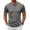 Dark Gray, variant on Men's Henley T-Shirt Short Sleeve Breathable Waffle Knit 3 Button Placket Regular Fit Casual Everyday Crew Neck Top Light Gray 3XL