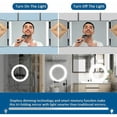 thumbnail image 4 of 360 Degree Mirror with Light, 3 Way Mirror, Three Color Dimming Mirror, LED Shaving Mirror, Cosmetic Mirror, Height Adjustable Telescopic Hook…, 4 of 5