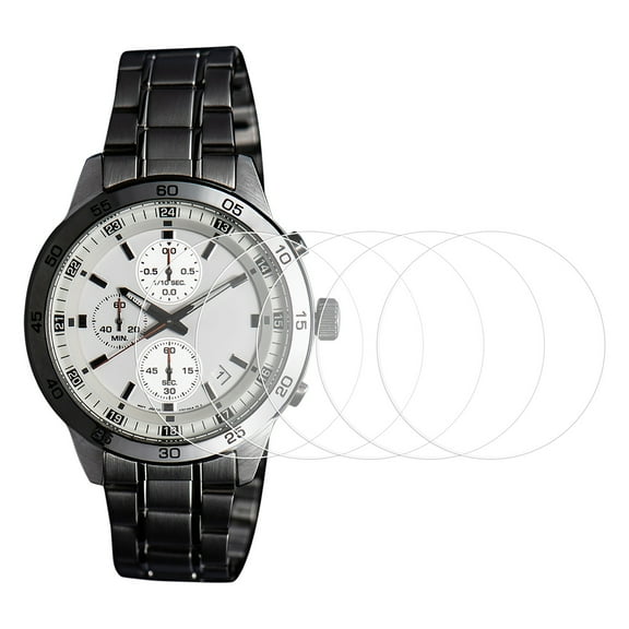 Uxcell 5pcs Watch Glass Screen Protectors 36mm 9H High-Alumina Tempered Glass Anti-Scratch Waterproof HD Round Smart Watch Dial Crystal Face Protective Film with Dust Removal Sticker