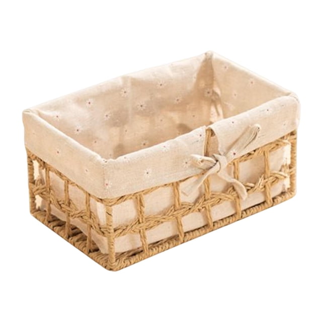 Caja de almacenamiento Rectangular Sunnimix para Escritorio Dormitorio Caqui mediano
