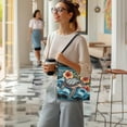 thumbnail image 6 of Kuiaobaty Aztec Hibiscus Print Leather Crossbody Bag for Women, Sea Turtle Print Bucket Bag Purse with Adjustable Strap, Large Capacity Shoulder Handbag Crossbody for Travel, Blue, 6 of 6