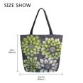 thumbnail image 5 of FORMRS Womens Canvas Tote Bag with Zipper Inner Pocket Shoulder Handbag, Gray Floral, 5 of 7
