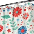 thumbnail image 3 of Pioneer Flower Floral Print Pattern Shower Curtain 72"x84", Bathroom Decorative Shower Curtain Set with 12 Hooks, Waterproof Washable, 3 of 6