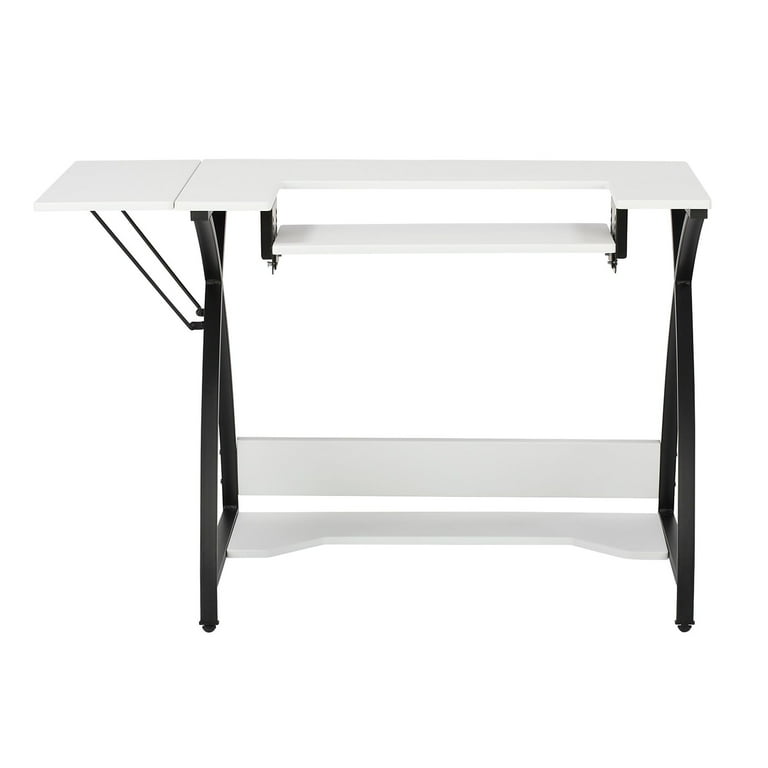 Sew Ready 13332 Comet Modern Sewing Table in Black / White