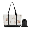 thumbnail image 7 of FORMRS Canvas Laptop Tote Bag for Women with 15.6" Computer Compartments Shoulder Handbag, Gray Bears, 7 of 7