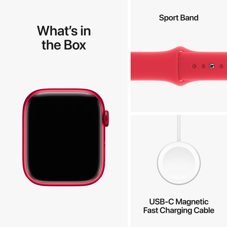 Apple Watch Series 9, Cellular, GPS 45mm, Red Aluminum Case, Red
