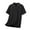 Black, variant on Dagugfen Work Tops for Men Summer Lapel V Neck Zipper Short Sleeve Lightweight Business Casual Tee Shirts