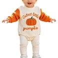 thumbnail image 6 of KJameas Baby Boys Girls Romper Pumpkin Graphic Raglan Sleeve, 6 of 9