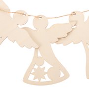 HAMPPLIES 30Pcs Angel Shape Wood Cutouts Unfinished Craft Supplies for Ornaments Khaki 3.1x3.1in Wooden Pieces