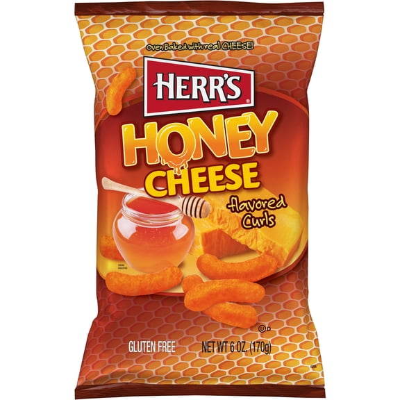 Herr's Honey Flavored Cheese Curls 6 ounce bag
