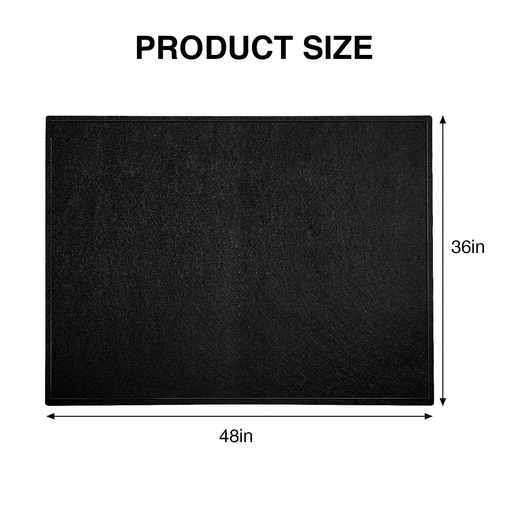 Large Felt Bulletin Board Foldable Cork Board Alternative Pin Board Frameless Memo Board with Push Pins Self Healing Wall Board for Office Home Classroom, 36 × 24 in