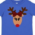thumbnail image 4 of Inktastic Cute Girl Reindeer with Buffalo Plaid Bow Boys or Girls Toddler T-Shirt, 4 of 5
