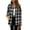 Grey, variant on Plaid Flannel Shirts for Women Oversized Long Sleeve Button Down Shirts Blouses Tops