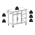 thumbnail image 3 of Winsome Mabel Kitchen Cart Walnut/Natural - 94843, 3 of 9