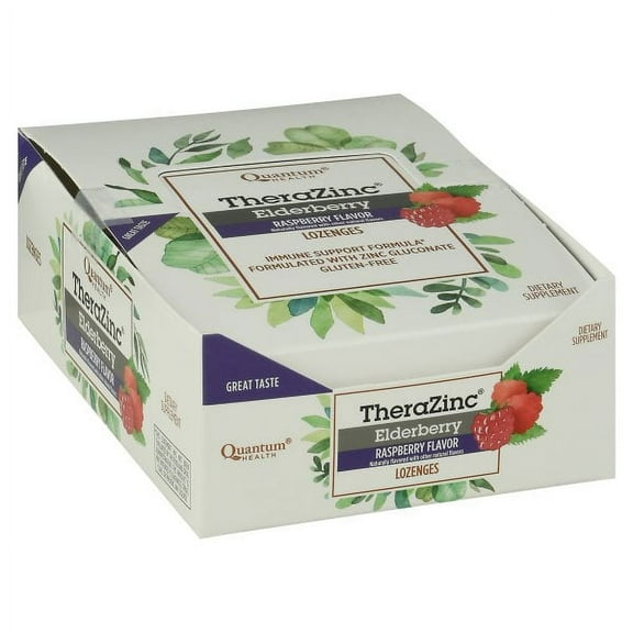 Thera Zinc Lozenges Raspberry Flavor Elderberry 1 Each