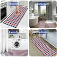 thumbnail image 3 of Independence Day Kitchen Rugs and Mats Set of 2, Patriotic Flag Non-Slip Floor Doormat Comfort Area Runner Rug and Mat, Blue Star on Red Blue Checkered Indoor Entrance Carpet Home Decor, 3 of 6