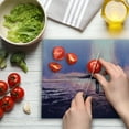 thumbnail image 3 of Fantasy Cutting Board, Trippy Person in Wind Blowing Hair on the Water Serene Art, Decorative Tempered Glass Cutting and Serving Board, Large Size, Pink and Blue, by Ambesonne, 3 of 5