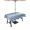 Blue, Blue-Gray, variant on Outdoor Tablecloth with Umbrella Hole, Blue Nordic Style Stripes Spillproof Waterproof Outdoor Table Cover, Blue Gray Texture Patio Tablecloths for Party/Garden/Picnic, Round 54 inch