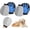 Blue & Grey, variant on Pawaboo 2 Pack Pet Hair Removal Gloves, Dual-Side Electrostatic Hair Removal & Silicone Fur Brush for Dogs and Cats, Reusable Five-Finger Pet Fur Grooming Glove for Couch Carpet Clothes, Blue & Gray