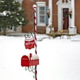 thumbnail image 3 of Zaer Ltd. 6ft. Tall Red Decorative Candy Cane, North Pole, Santa Christmas Mailbox with Hanging Sign, 3 of 7