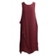 thumbnail image 5 of Vestido de verano para mujer, vestido largo sin mangas con cuello en O, vestido suelto Eccomum Borgoña M, 5 of 7