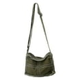 thumbnail image 2 of Women Shoulder Bag Canvas Purse Zipper Casual Small Handbag Tote with Adjustable Green, 2 of 2