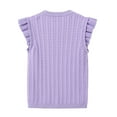 thumbnail image 5 of WUXIAN Girls Sweaters Toddler Boys Ruffles Vest Sweater Sleeveless Warm Knitted Pullover Knitwear Tops Kids Lovely Pullover, 5 of 5